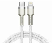 Кабель Baseus Cafule Series Metal Data Cable Type-C to Lightning PD 20W, белый
