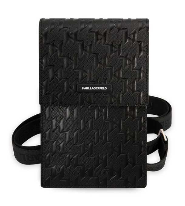 Lagerfeld для смартфонов сумка Wallet Phone Pouch Saffiano Monogram Black