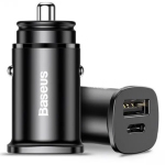 Автомобильное зарядное устройство Baseus USB-A/USB-C, 30W, черный