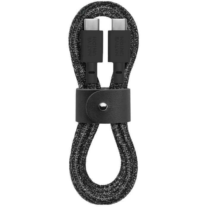 Кабель Native Union BELT CABLE, USB-C/LIGHTNING, длина 1,2м., черный космос
