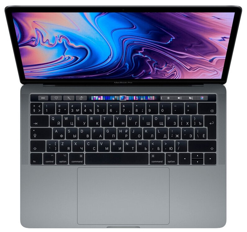 MacBook Pro 13" Touch Bar and Touch ID (Mid 2019) Space Gray (Core i5 2,4 GHz/8Gb/512Gb SSD/Intel Iris Plus 655) без коробки / 298 циклов - БУ
