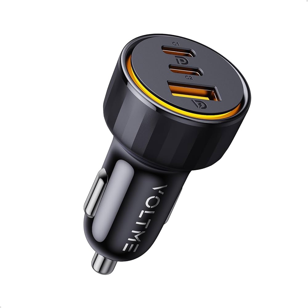 Автомобильное зарядное устройство VOLTME Cazo 65CCA (65Вт USB-A + 2 Type-C), черный
