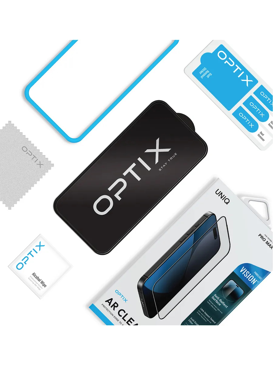 Защитное стекло Uniq для iPhone 17 Pro OPTIX Vision AR Anti-Dust filter Black (+installer) Защитное стекло Uniq для iPhone 17 Pro OPTIX Vision AR Anti-Dust filter Black (+installer)
