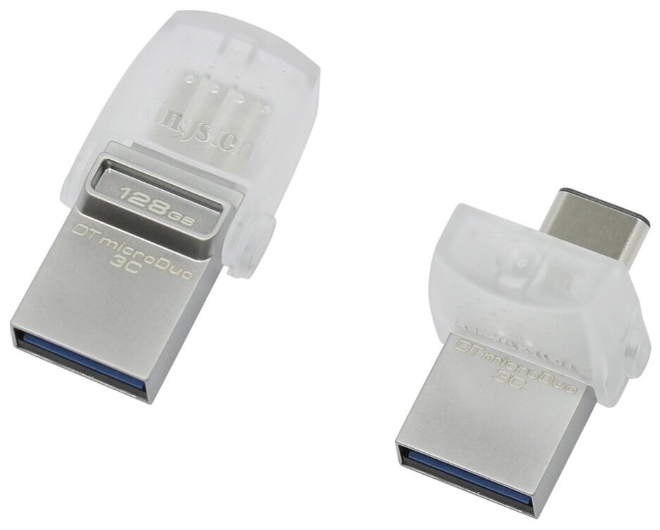 Флеш-накопитель USB Type-C 3.1 Kingston 64GB microDuo 3C (USB-A/Type-C) Черный