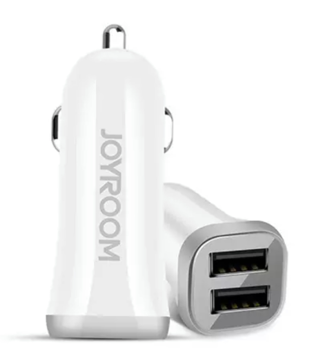 Автомобильное зарядное устройство JOYROOM USB-A + кабель USB-C, 2.1A, белый