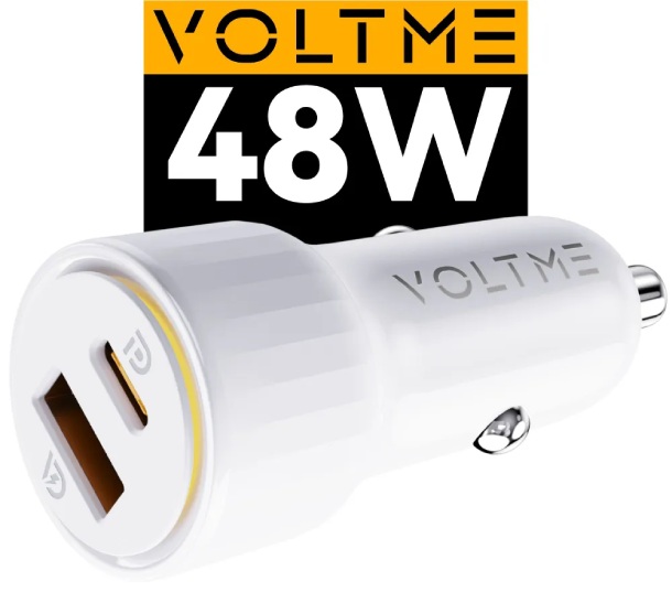 Автомобильное зарядное устройство VOLTME Cazo 48CA (48Вт W USB A + Type-C) (2)