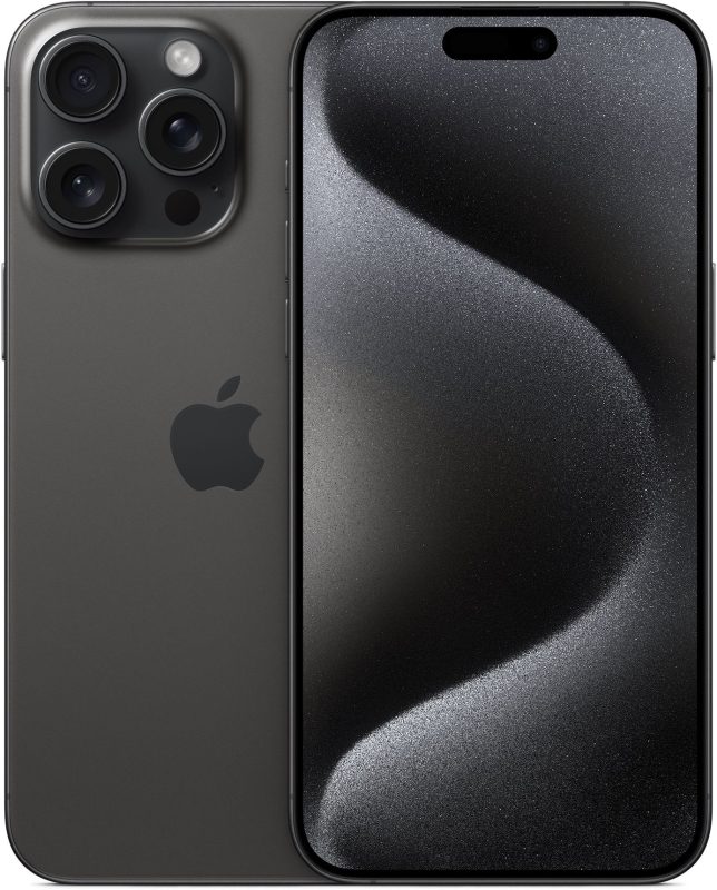 iPhone 15 Pro Max 256Gb Black Titanium (1 Sim + eSIM / % / без коробки) - Б/У