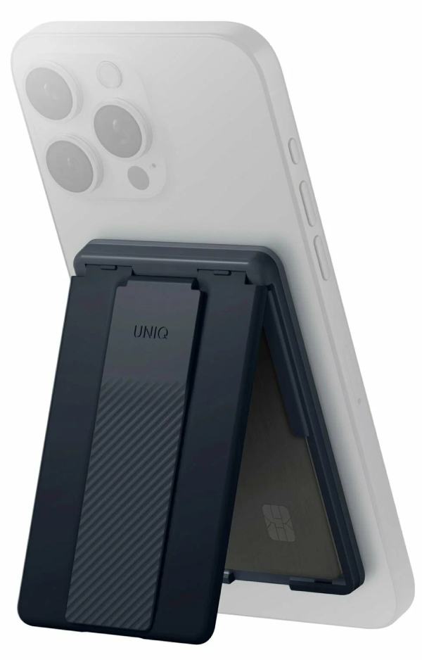 Чехол-бумажник Uniq Heldro ID Magnetic cardholder with Grip-Band and Stand Storm Blue Чехол-бумажник Uniq Heldro ID Magnetic cardholder with Grip-Band and Stand Storm Blue