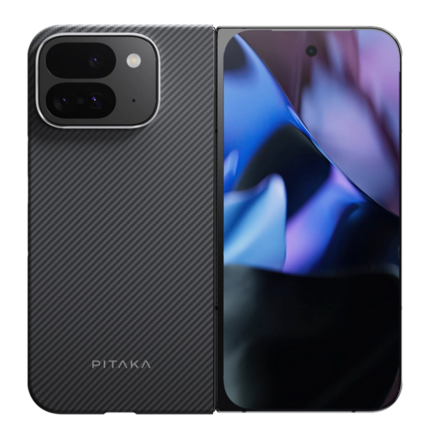 Чехол PITAKA Ultra-Slim Case для Google Pixel 9 Pro Fold, Black/Grey