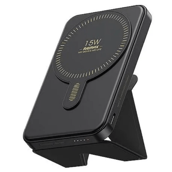 Внешний аккумулятор с подставкой REMAX RPP-578 MagSafe Pro 20W 6000 mAh, Черный