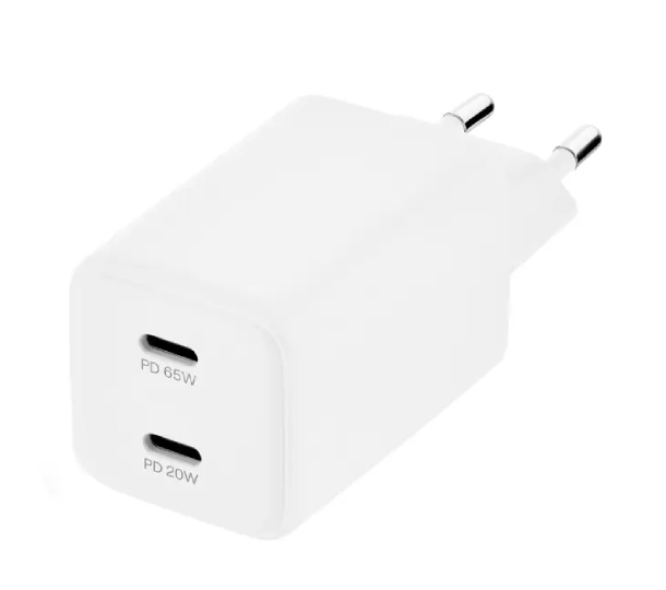 Сетевое зарядное устройство uBear Wall charger Bridge 65W, 2 ports (2 Ports USB-C) , 65W, белый
