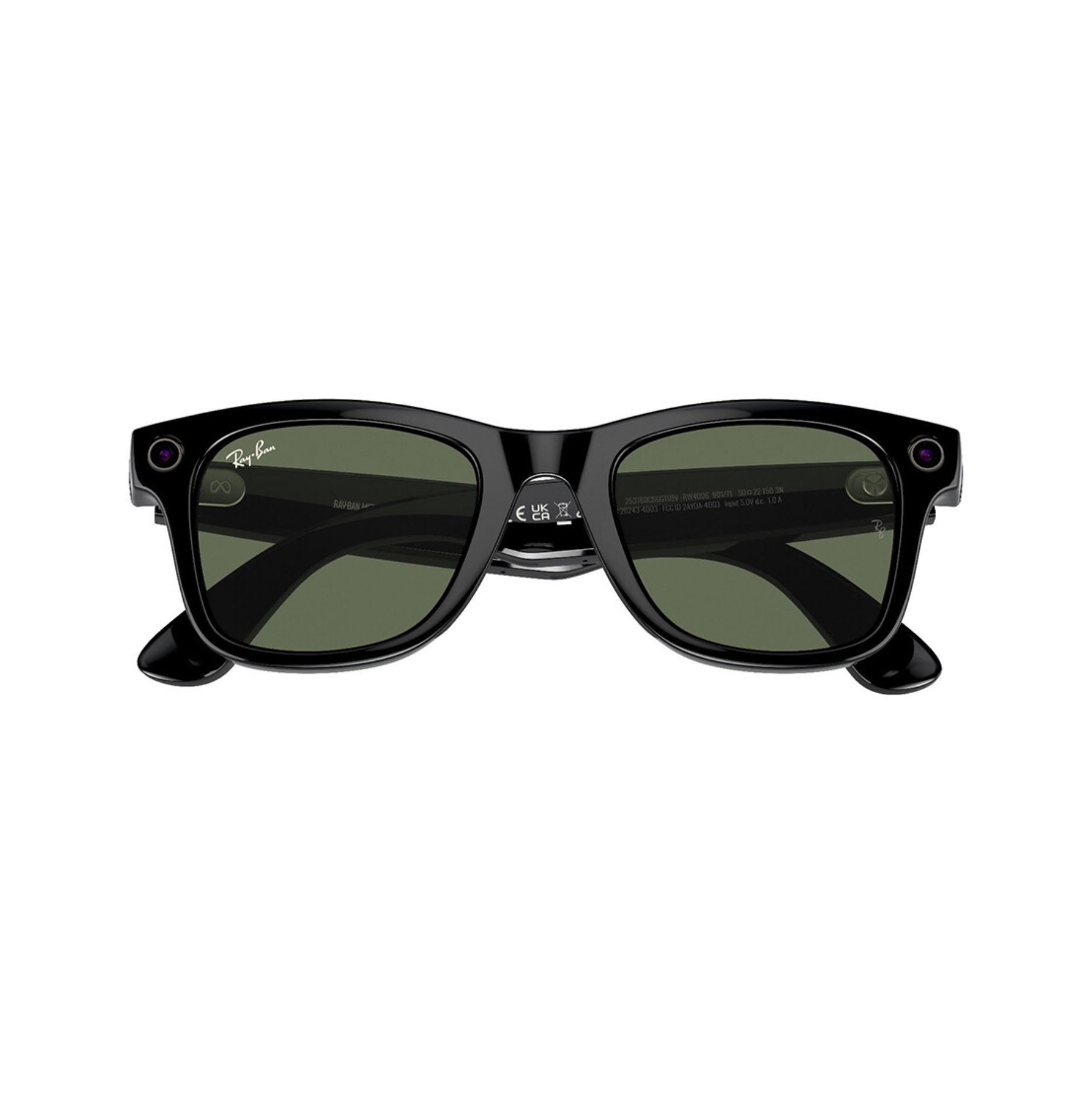 Умные очки RayBan Meta Wayfarer RW4008 Shiny Black/Green (155 - 53 Size)
