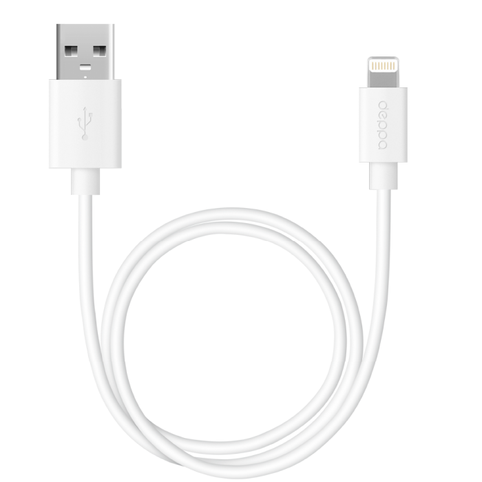 Кабель Deppa USB-A - Lightning, 2м, белый