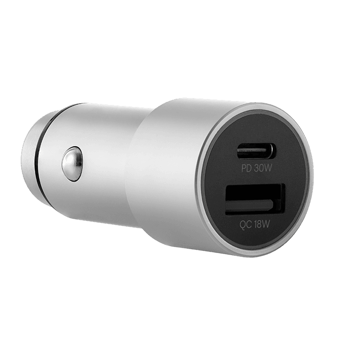 Автомобильное зарядное устройство Ubear Ride Pro 48W (USB-C, USB-A), Серый