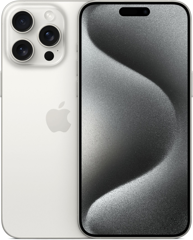iPhone 15 Pro Max 256Gb White Titanium (1sim + eSIM / 82%) - Б/У . . + +