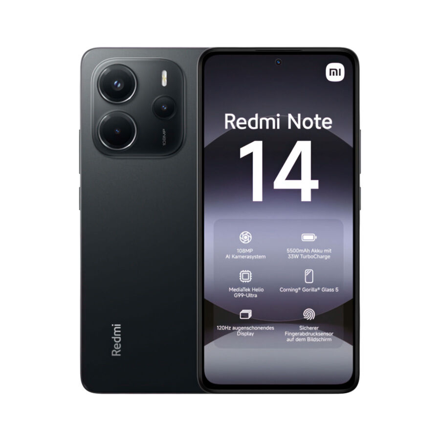 Смартфон Xiaomi Redmi Note 14 6/128Gb Midnight Black EU (no charger)