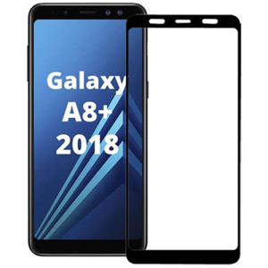 Защитное стекло для Samsung A8+ (2018) Black