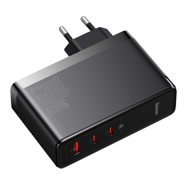 Сетевое зарядное устройство Baseus GaN 5 Pro Fast Charger 3 USB-C<USB-C<USB-A + кабель Type-C to Type-C 140W