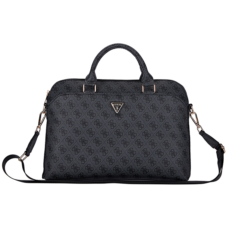 Сумка Guess для ноутбуков 15"/16" 4G Bag with Zipper pocket Triangle metal logo Black