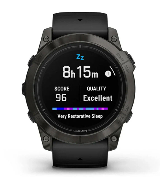 Умные часы Garmin Epix Pro Gen 2 Sapphire Carbon Gray 47mm Black Leather Band
