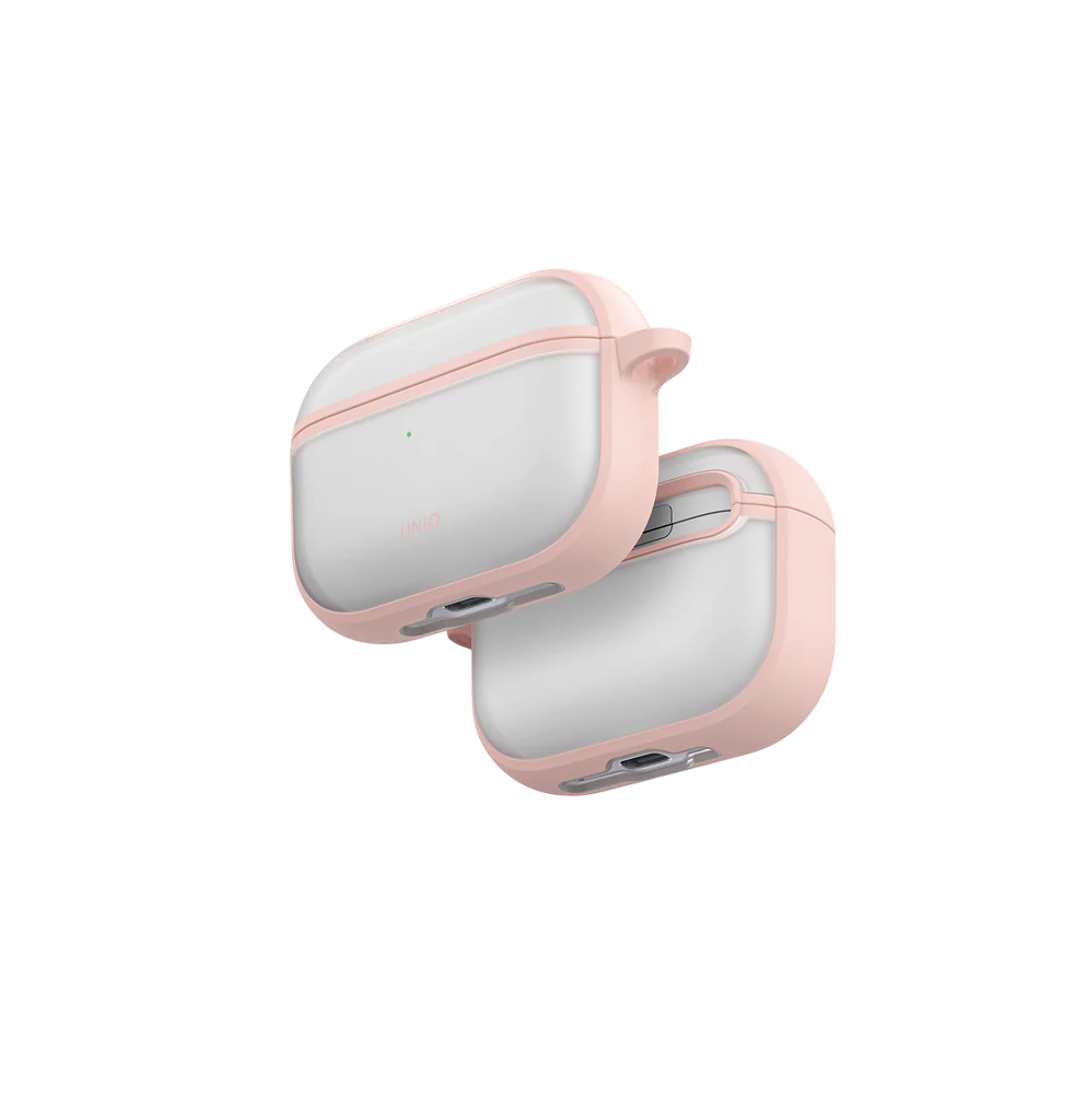 Чехол Uniq для Airpods Pro 3 Veren Shockproof with carabin Pink Haze