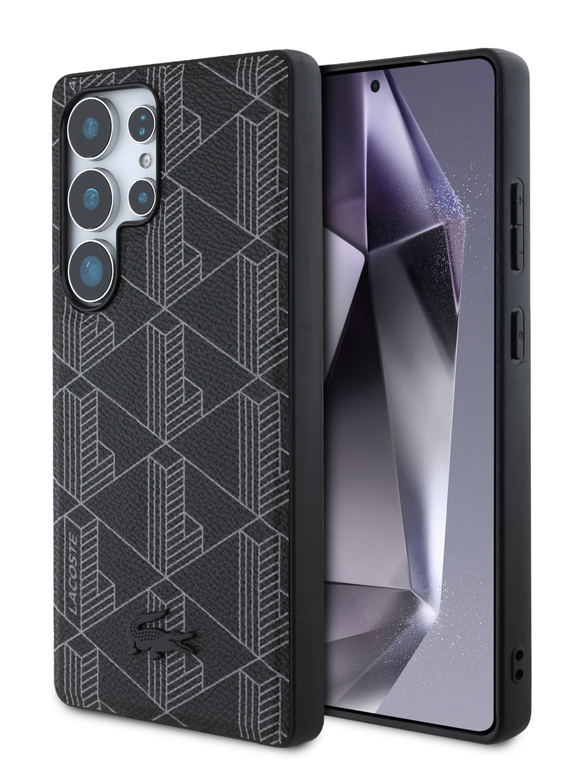 Чехол Lacoste для Galaxy S25 Ultra чехол PVC The Blend Hard Black (MagSafe)