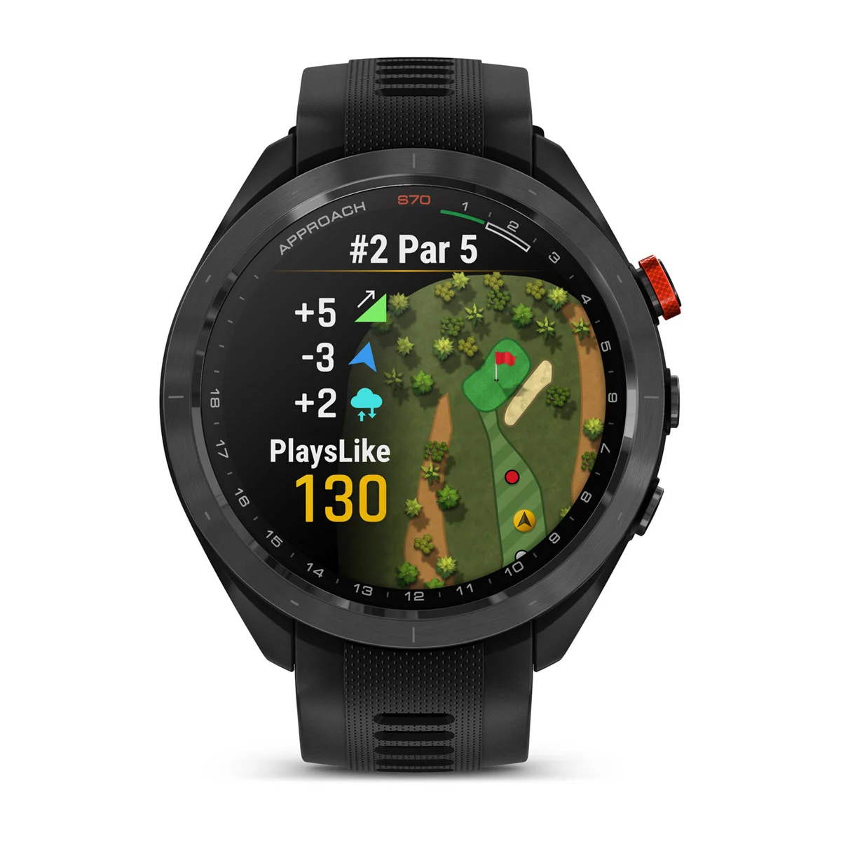 Умные часы Garmin Aproach S70 47mm Black Ceramic Bezel with Black Silicone Band HK