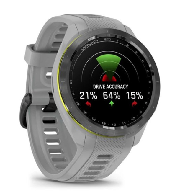 Умные часы Garmin Aproach S50 43mm Black Ceramic Bezel with Powder Gray Silicone Band