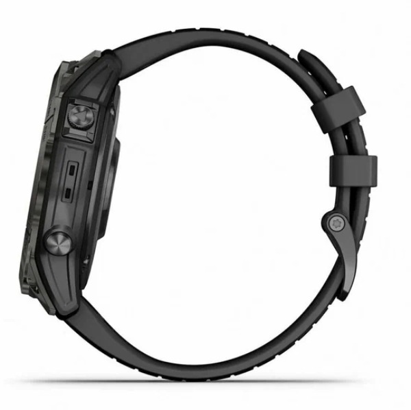 Умные часы Garmin Fenix 7X Pro Sapphire Solar Edition Carbon Gray DLC Titanium with Black Band