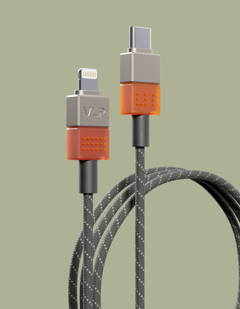 Дата-кабель VLP NEO USB-C to Lightning, 27W, 1.5м, amber gray