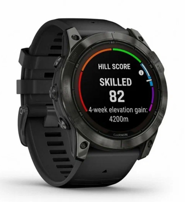 Умные часы Garmin Fenix 7X Pro Sapphire Solar Edition Carbon Gray DLC Titanium with Black Band