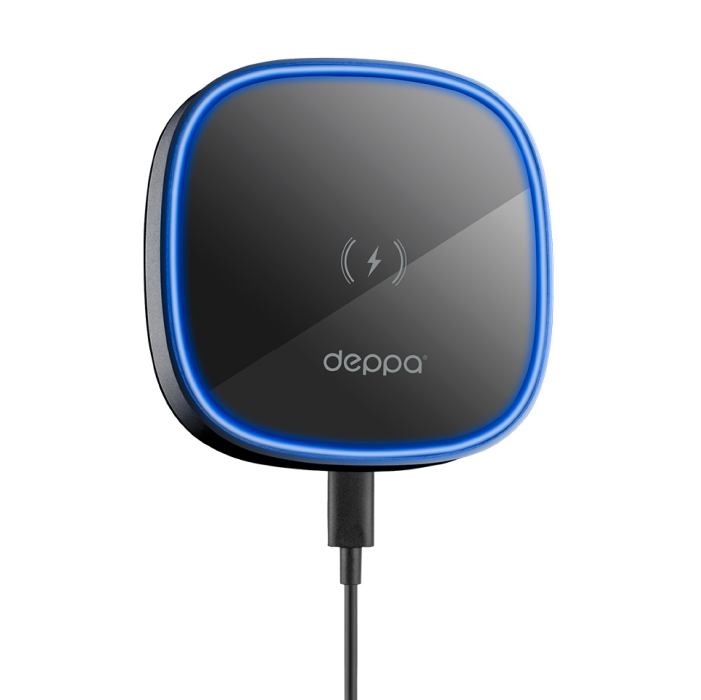 Автомобильный держатель Deppa Mage Safe QI Belka Silver/Black