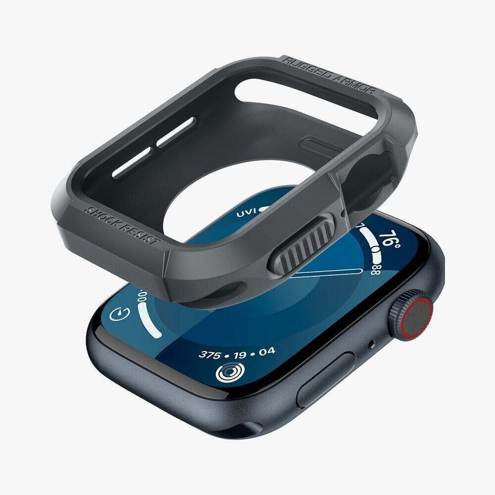 Защитный чехол SPIGEN RUGGED ARMOR для APPLE WATCH 4 / 5 / 6 / 7 / 8 / 9 / SE (44 / 45 MM) DARK GREY