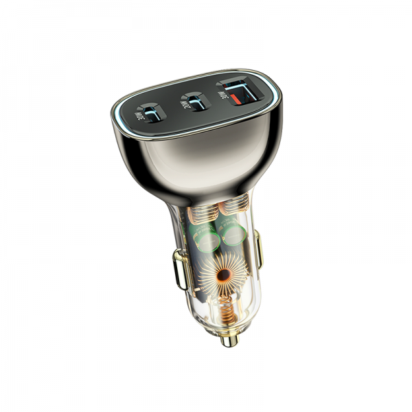 Автомобильное зарядное устройство WiWU USB-A/USB-Cх2 80W PC700, черный
