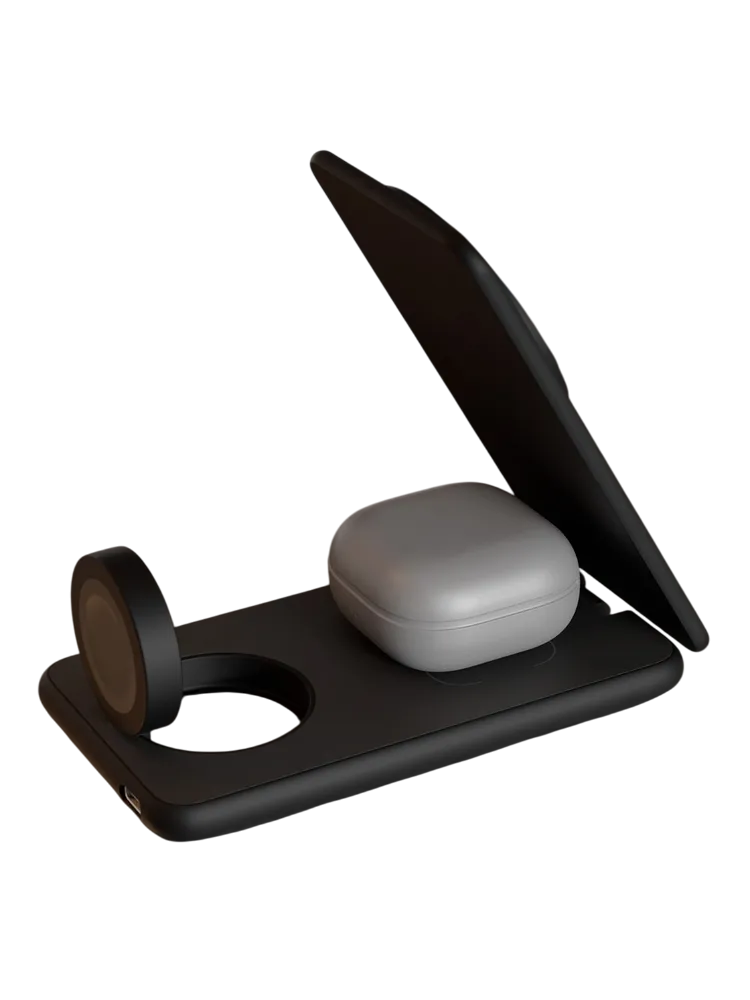 Беспроводное зарядное устройство VLP Alum Power Pro для Apple, черный титан