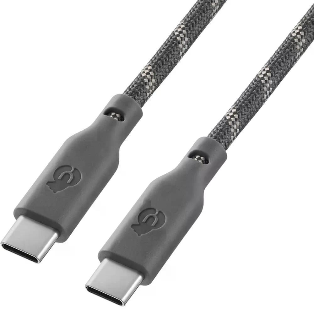 Кабель Ubear Trend Cable USB-C/USB-C 1.2м, 60W, цвет: серо-бежевый