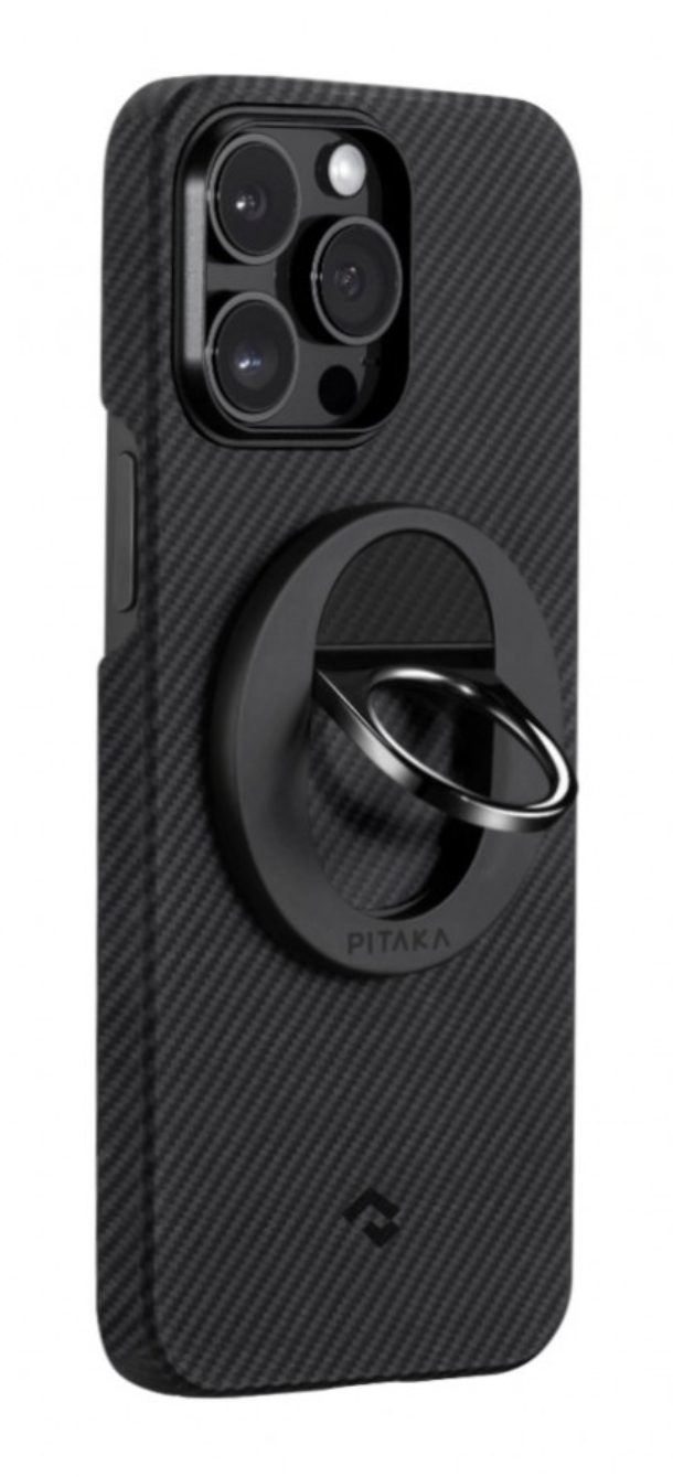 Магнитное кольцо PITAKA MagEZ Grip2, черный/серый (Black/Grey Twill) 600D