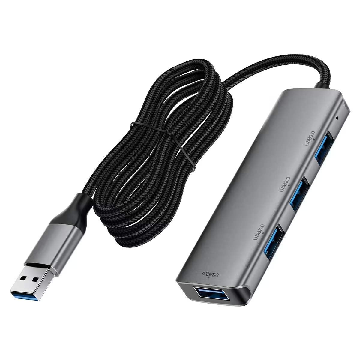 Адаптер ACEFAST J17 USB-A 4-in-1 HUB, metal gray