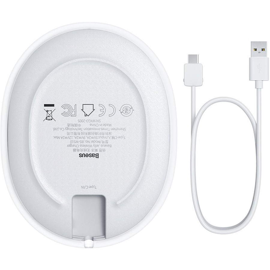 Беспроводное зарядное устройство Baseus Jelly Series, 15W, белый