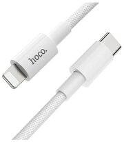 Кабель Hoco X56 New ice PD silicone charging data cable USB-C->Lightning, белый