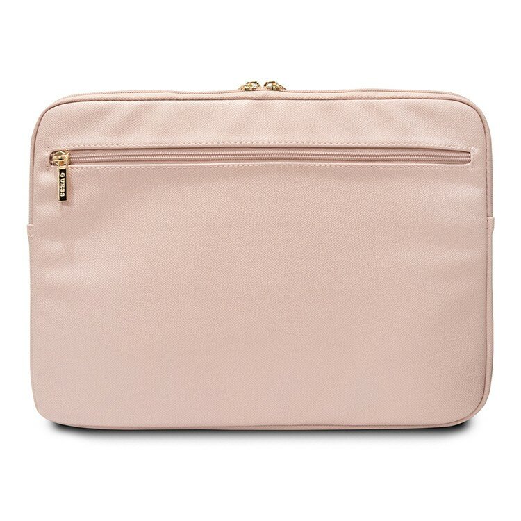Чехол Guess для ноутбуков 13"/14" Sleeve PU Grained leather 4G metal logo with Zipper Pink