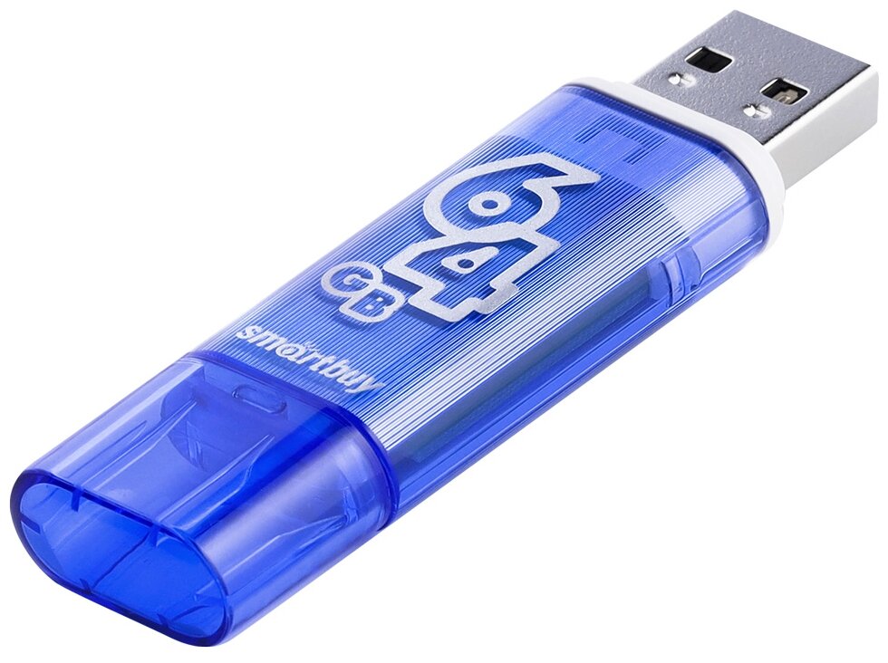 Флеш-накопитель USB 3.0 Smartbuy 64Gb Smart Buy Glossy   темно-синий