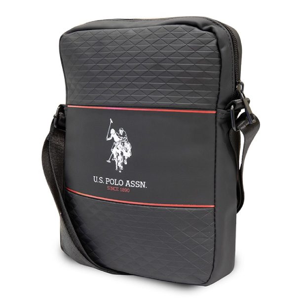 Сумка U.S. Polo Assn. для планшетов 10" Tablet Bag Textured pattern Double Horse logo Black