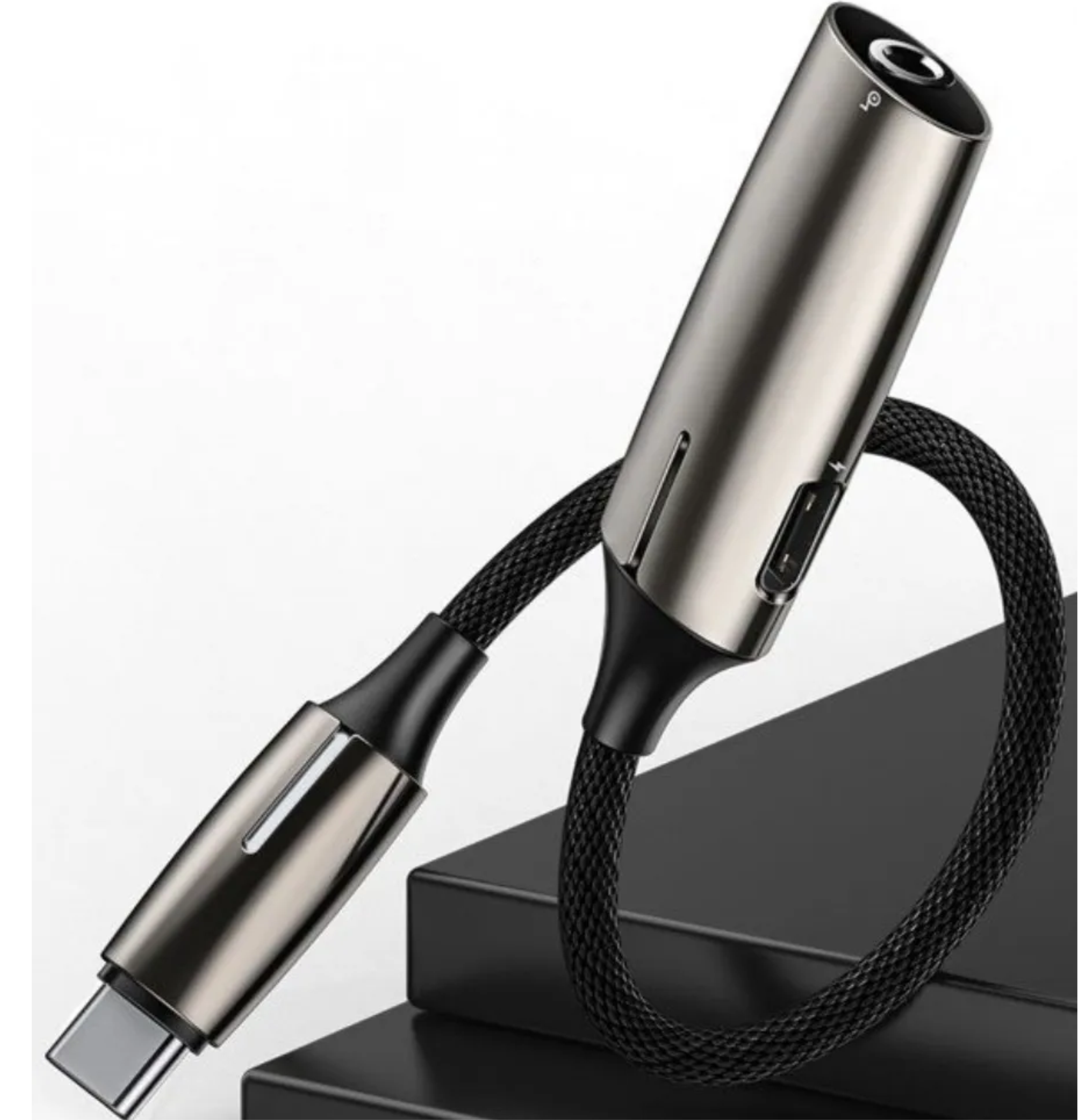 Адаптер Baseus 2-in-1 Type-C Male to Type-C & 3.5mm Female Adapter L60 Tarnish