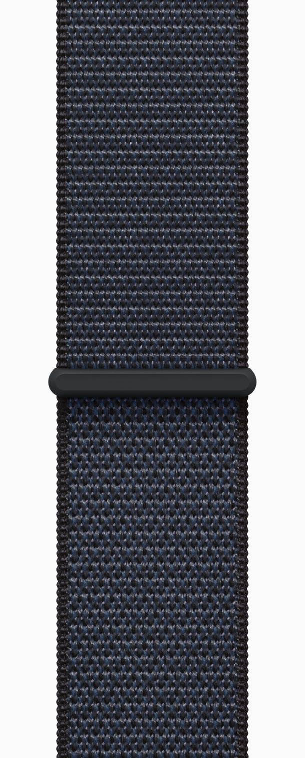 Apple Watch SE 2024, 40 мм, корпус из алюминия цвета «темная ночь», спортивный ремешок Loop цвета «темная ночь» (MXEA3)