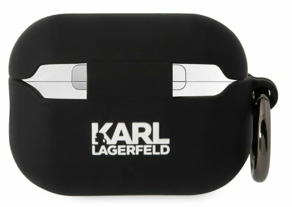 Чехол Lagerfeld для Airpods 2 Silicone case with ring NFT 3D Choupette, черный