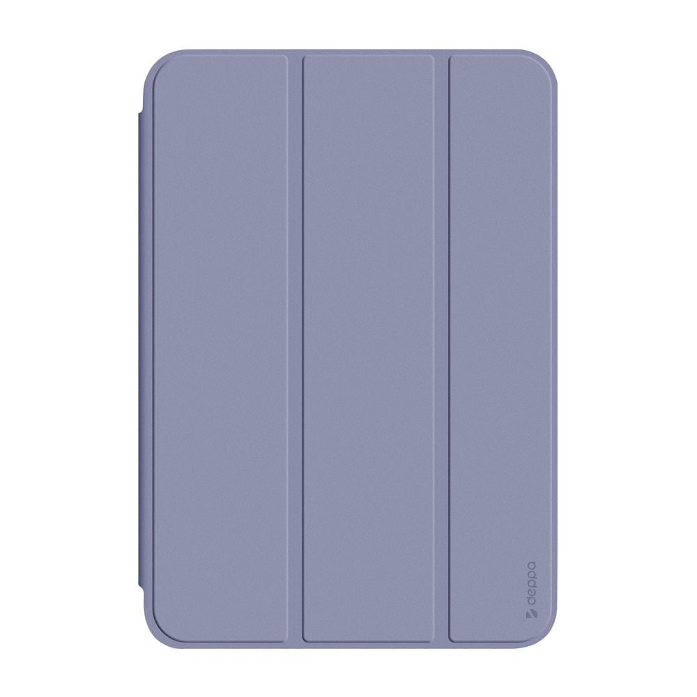 Чехол-подставка Deppa Wallet Onzo Magnet для iPad Mini 6 (2021), серо-лавандовый