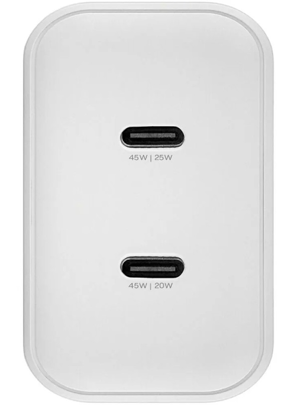 Сетевое зарядное устройство uBear Motion 45W (2 ports USB-C) Wall charger, белый