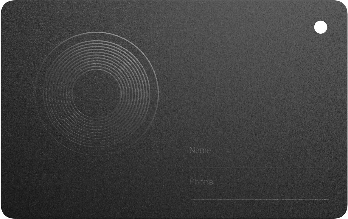 Карта-трекер Native Union FIND IT CARD, черный