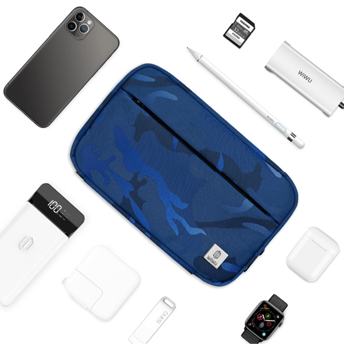 Органайзер для аксессуаров WiWu Camou Travel pouch Blue